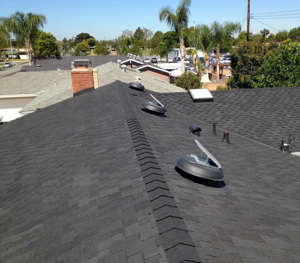 Bellflower roofing installation with GAF Timberline shingles.